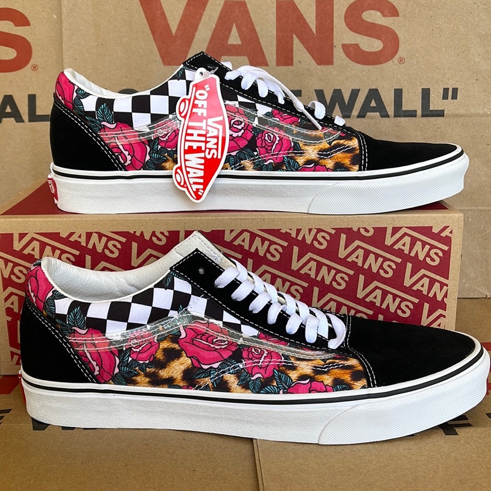 Vans Old Skool Rose Animal check True White/Multi WMNS sneakers - Picture 2 of 16